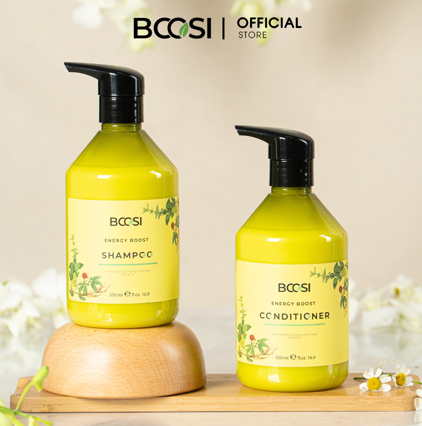 Dầu gội năng lượng Bcosi chăm sóc da đầu và ngăn ngừa tóc gãy rụng Bcosi Energy Boost Shampoo 500ml 3