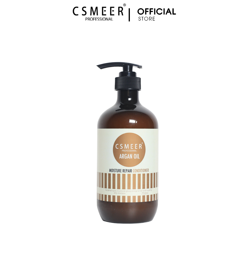 Combo dầu gội – dầu xả phục hồi tóc khô xơ Csmeer Argan Oil 500ml 1