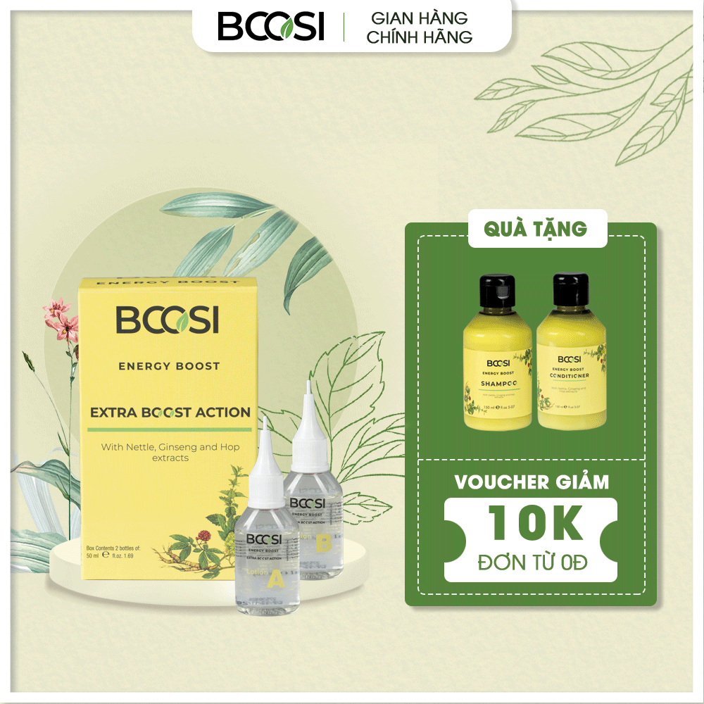 Tinh chất nuôi dưỡng da đầu và hỗ trợ tóc phát triển Bcosi Energy Boost Extra Boost Action - TẶNG combo gội xả ngăn ngừa gãy rụng BCOSI energy boost 150ml 1
