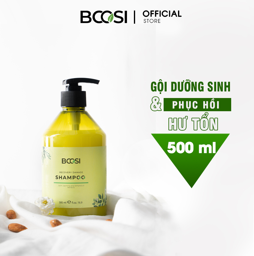 Dầu gội dưỡng sinh Bcosi phục hồi tóc hư tổn và bảo vệ da đầu Bcosi Recovery Damagae Shampoo 500ml