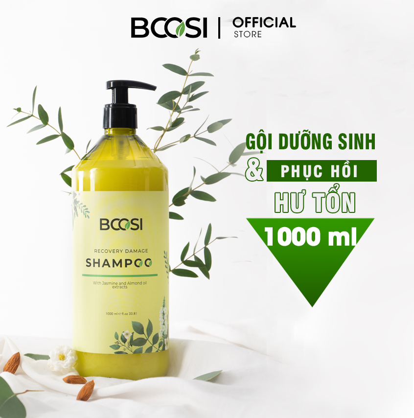 Dầu gội dưỡng sinh Bcosi phục hồi tóc hư tổn và bảo vệ da đầu Bcosi Recovery Damagae Shampoo 1000ml